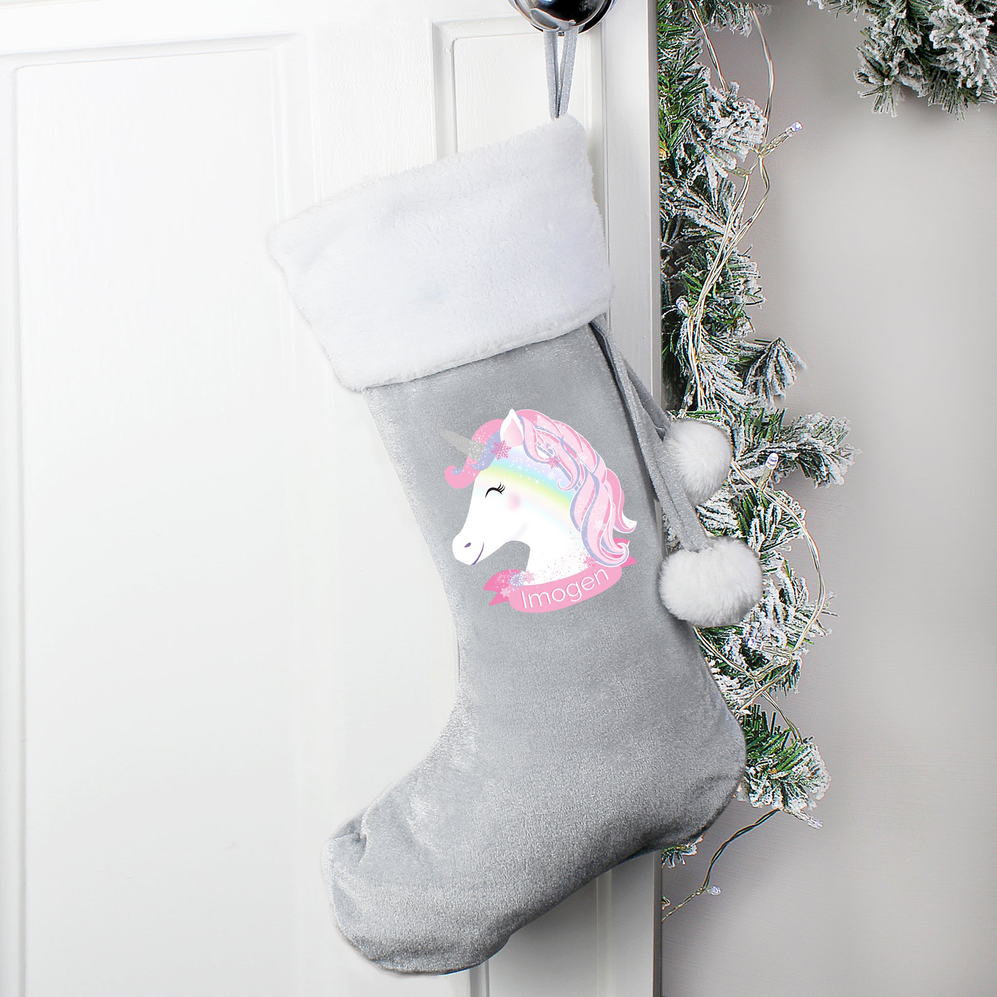 Personalised Unicorn Christmas Stocking