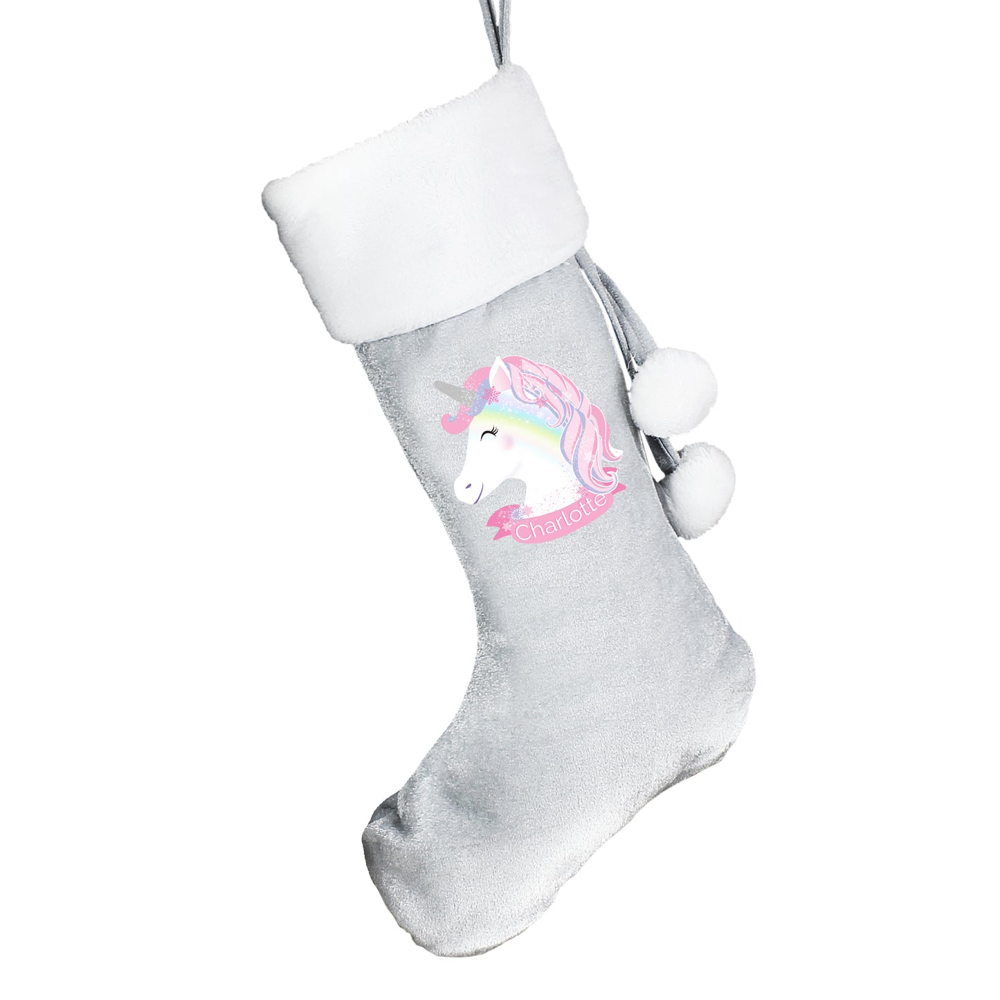 Personalised Unicorn Christmas Stocking