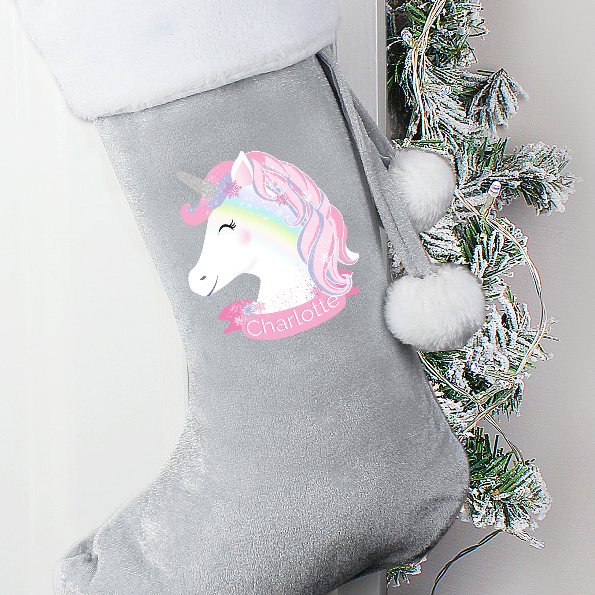 Personalised Unicorn Christmas Stocking