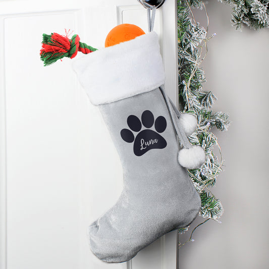 Personalised Christmas Stocking Dog