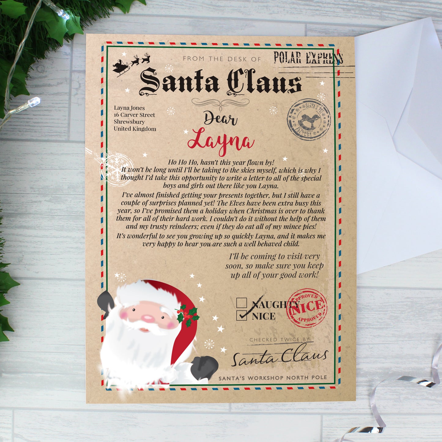 Personalised Letter From Santa