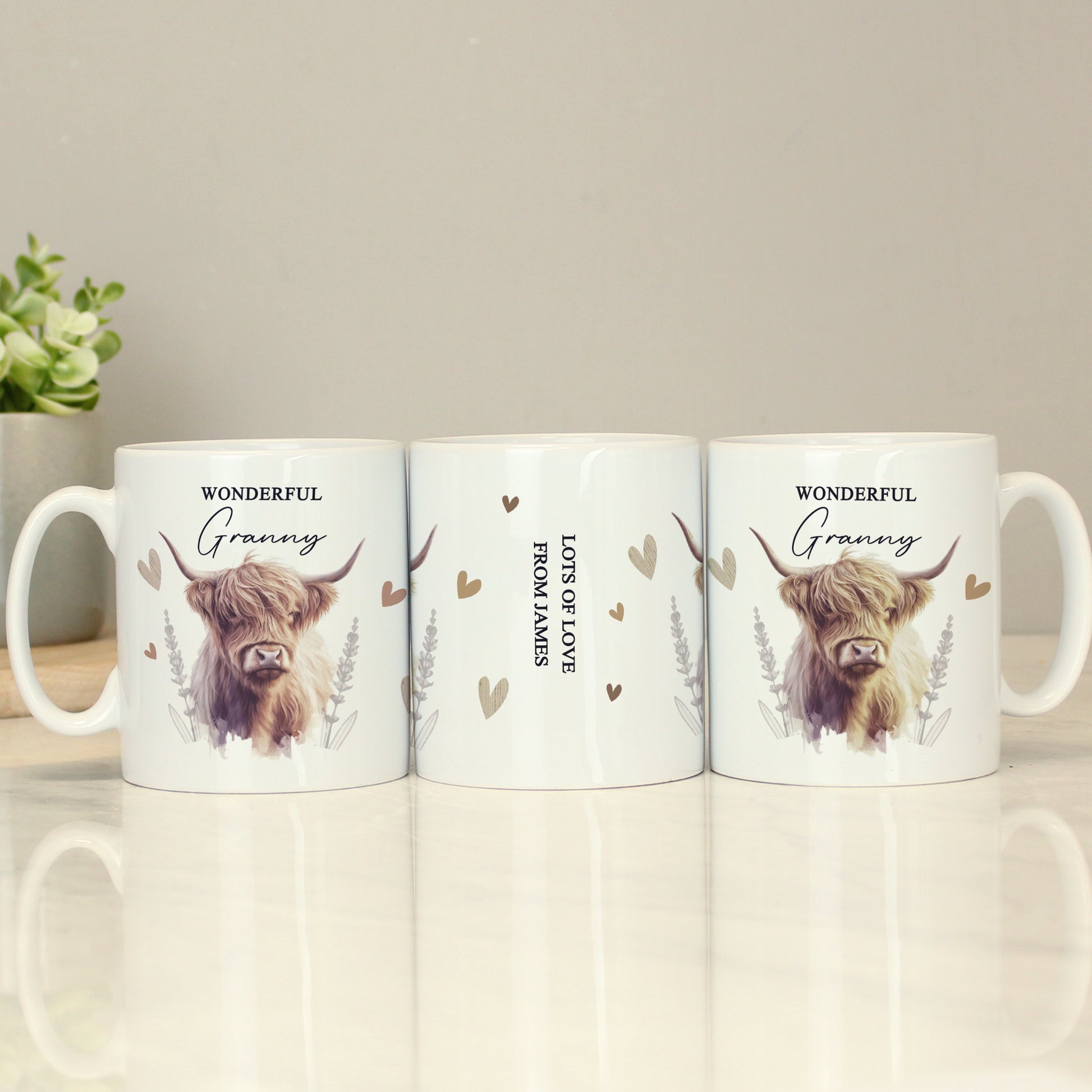 Personalised Highland Cow Mug