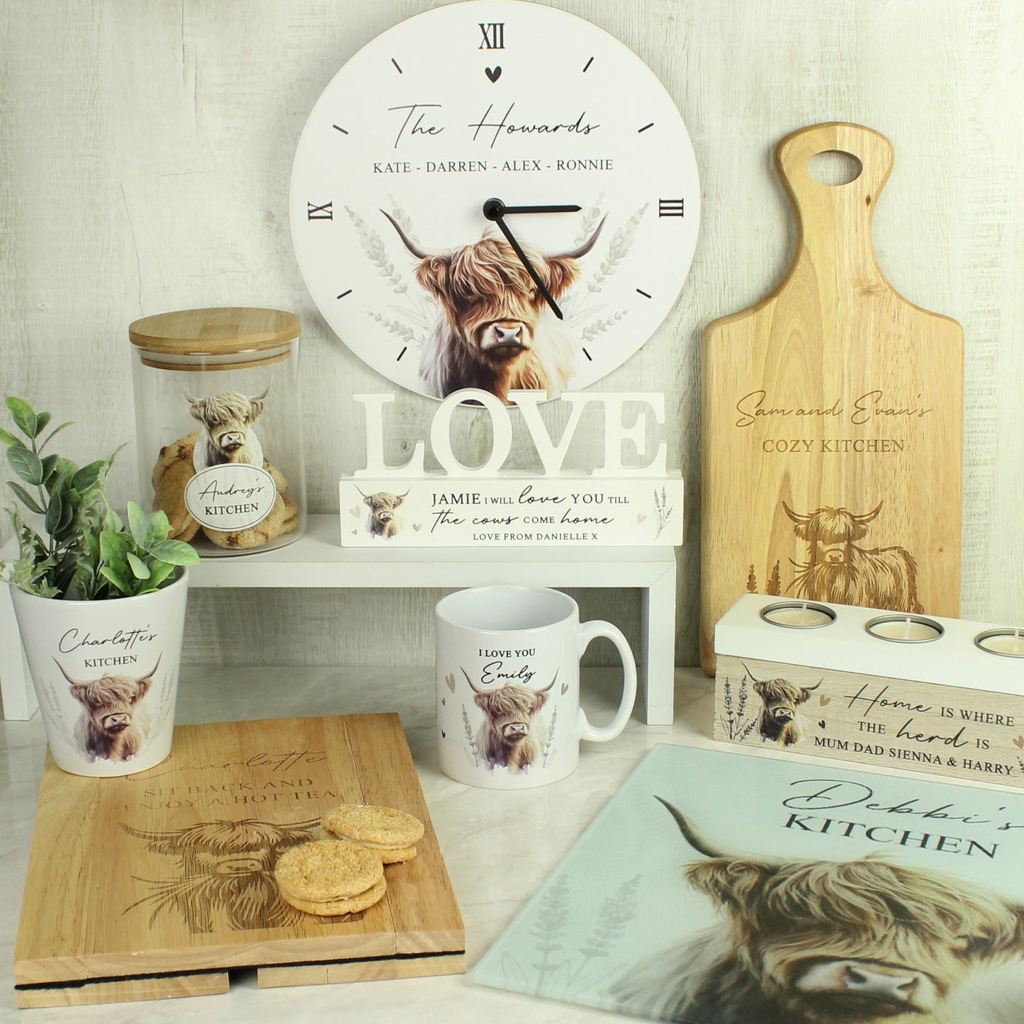 Personalised Highland Cow Range Of Gifts