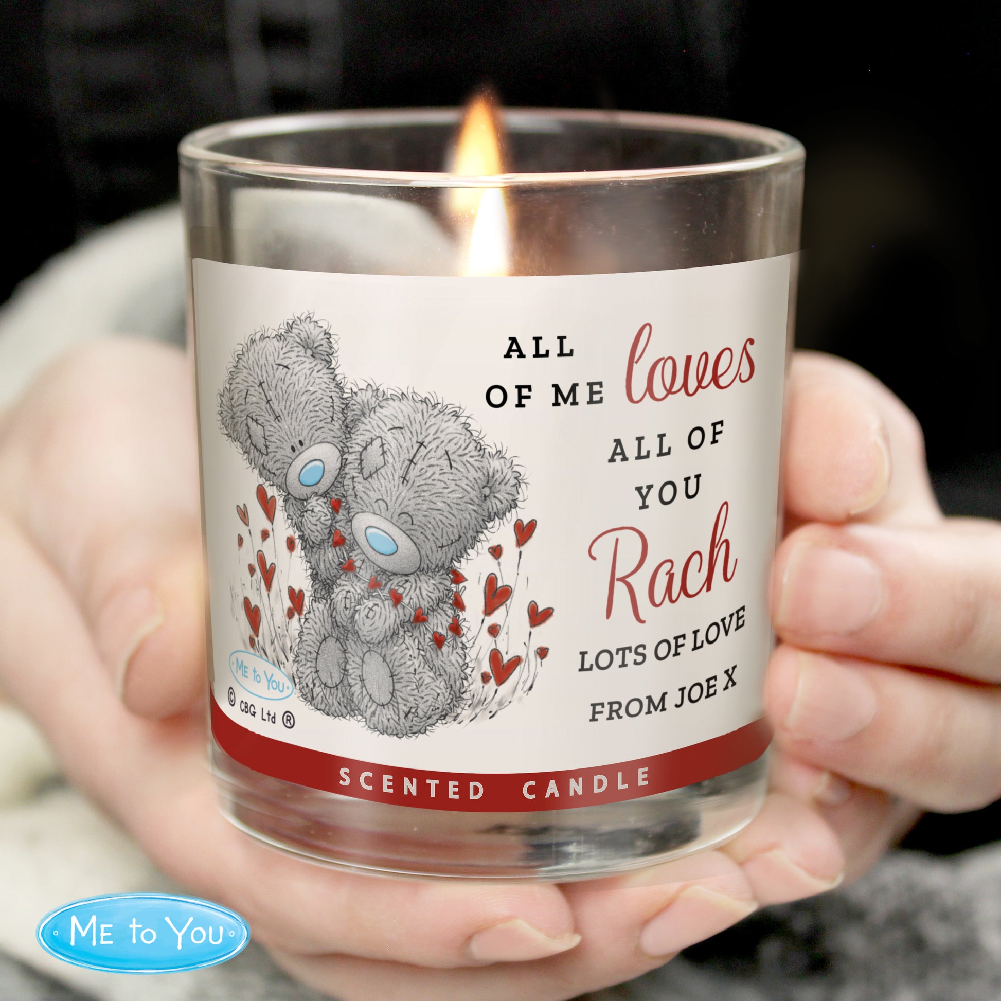 Personalised Valentine Me To You Candle