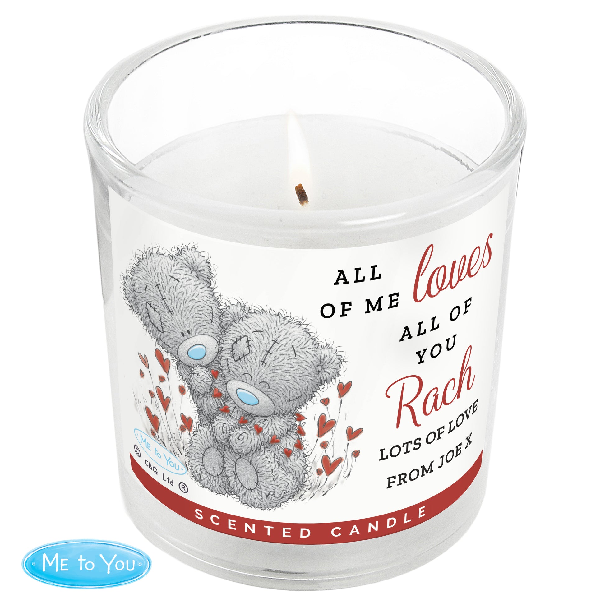 Personalised Valentine Me To You Candle