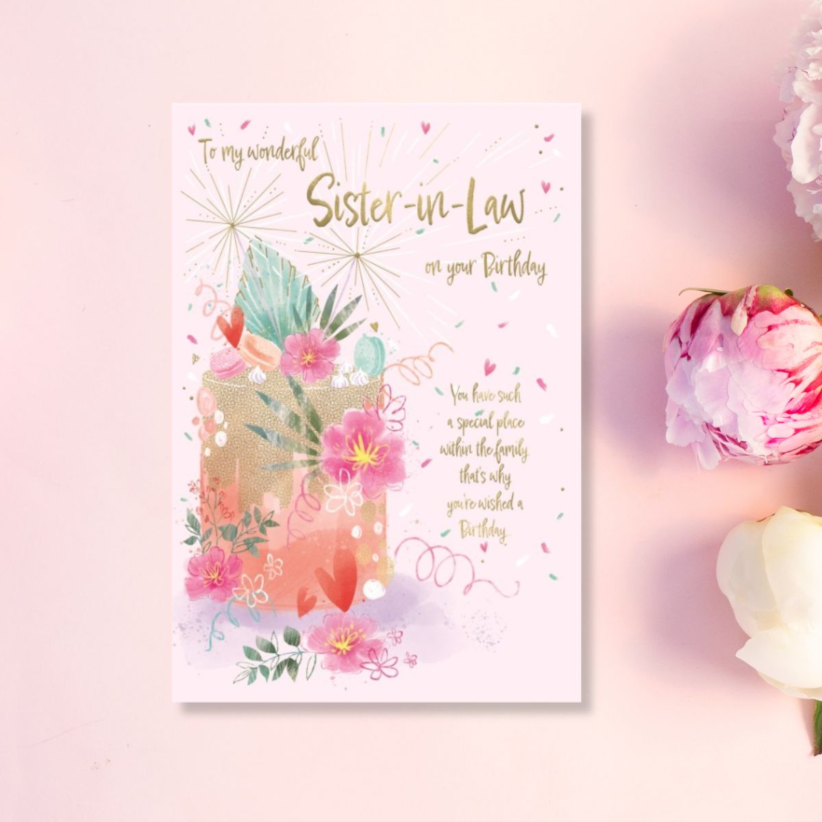 Sister-in-Law Birthday Card - Awash With Colour