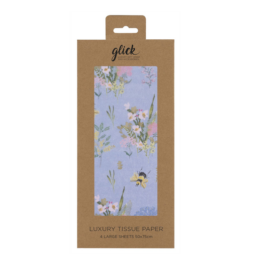 Printed Tissue Paper - Blue Bees