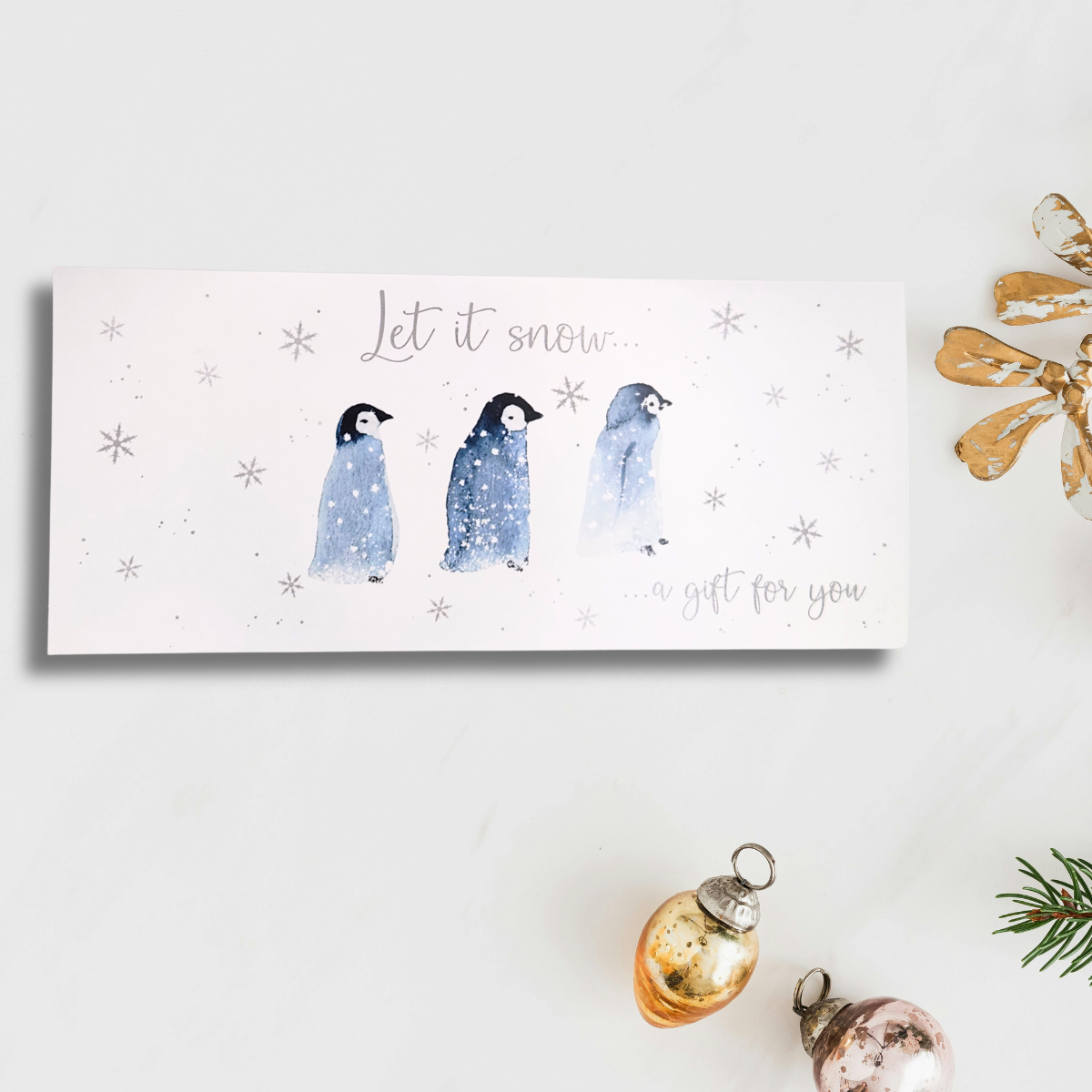 Money Wallet Christmas - Let It Snow Penguins