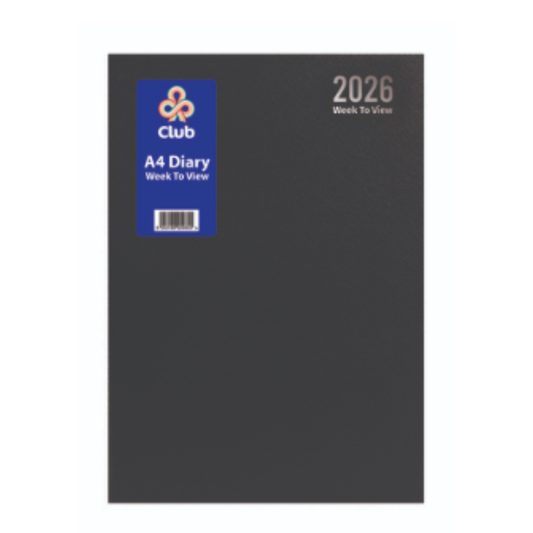 2026 Diary - A4 Week To View Hardcover With Ribbon