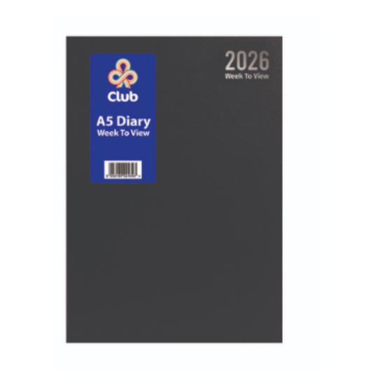 2026 Diary - A5 Week To View Hardcover With Ribbon