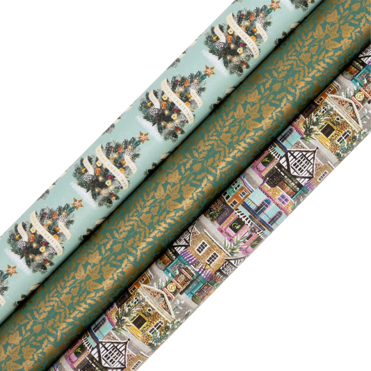 Christmas Rollwrap Collection - 3 x 4M Devine December
