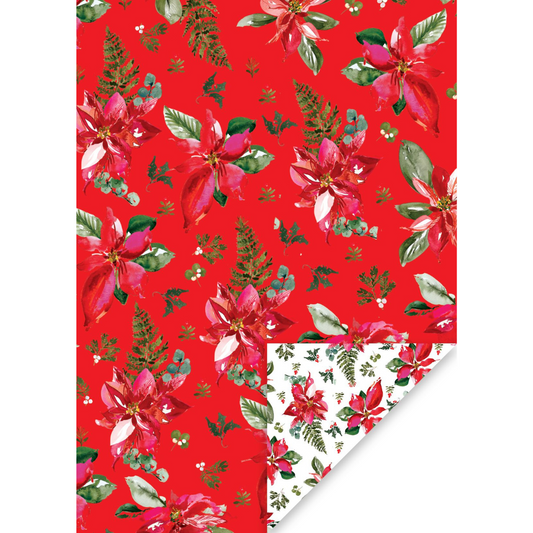 Christmas Giftwrap - Perfect Poinsettia