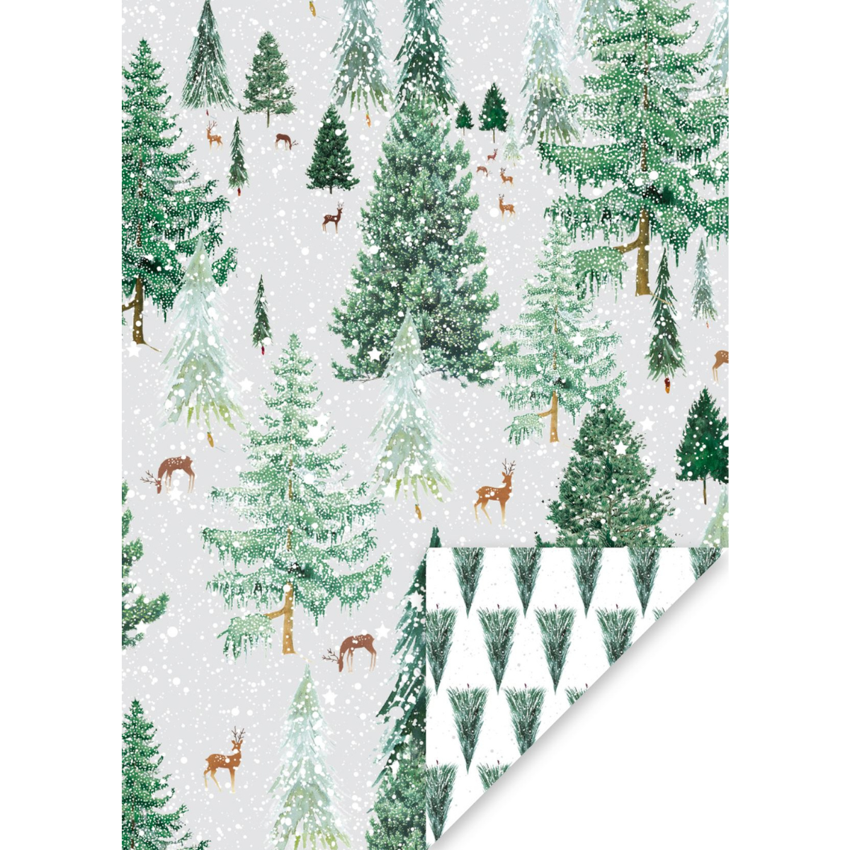 Christmas Giftwrap - Finnish Forest Silver