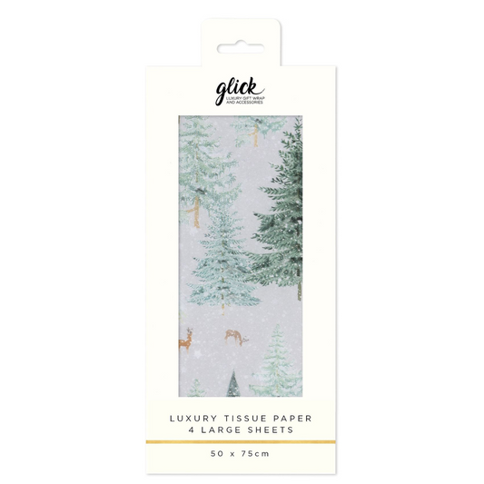 Christmas Printed Tissue Paper - Finnish Forest