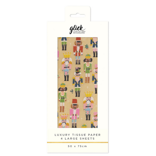 Christmas Printed Tissue Paper - Nutcrackers Kraft