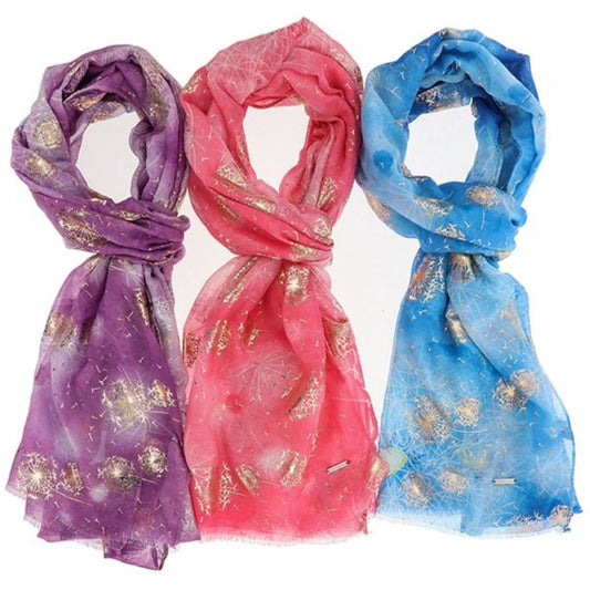 Dandelion Explosion Foil Scarf