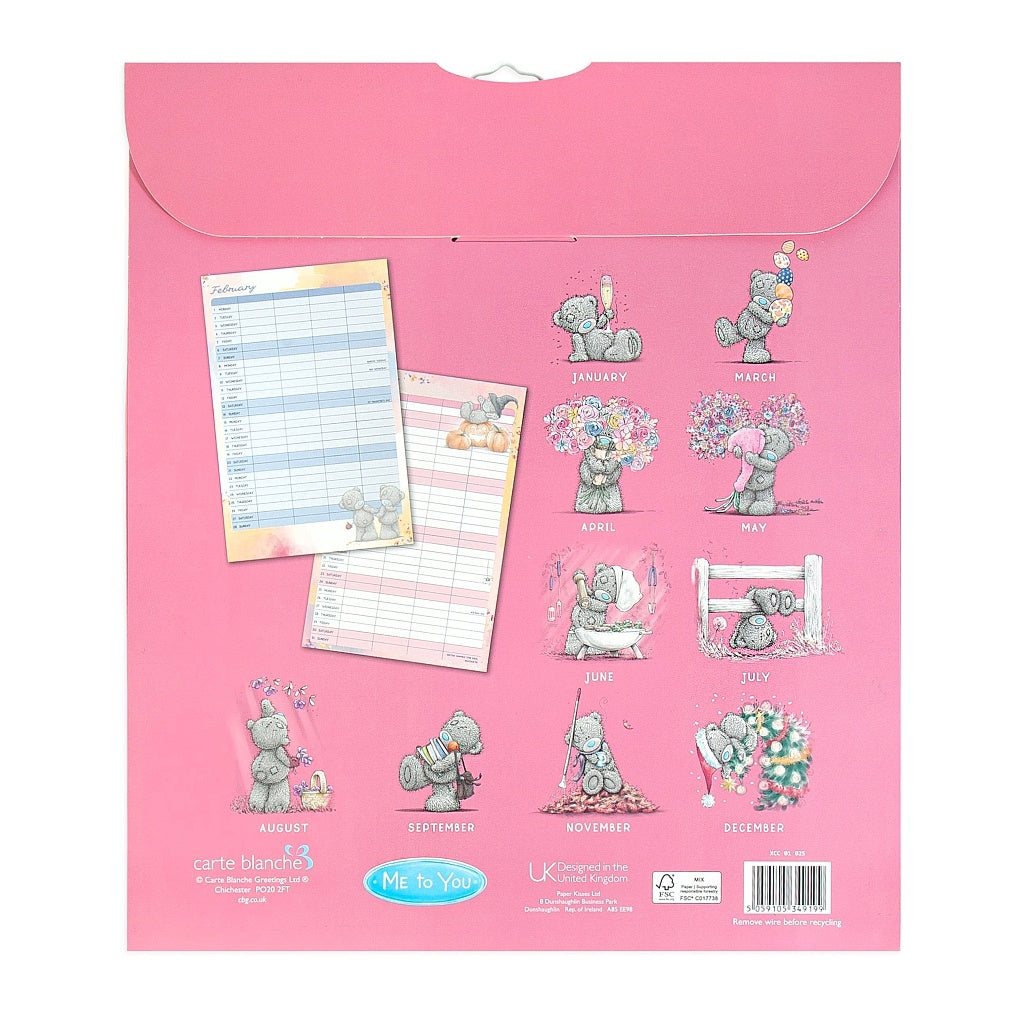 Me To You Household Planner 2027 - Tatty Teddy Month To View