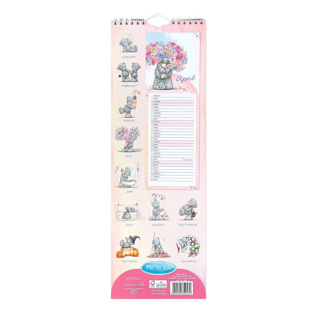 Me To You Slim Calendar 2027 - Sketch Balloons