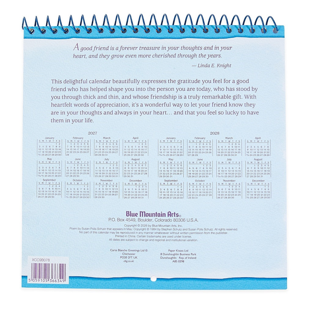 Blue Mountain Arts Calendar 2027 - Good Friends Are Hard To Find