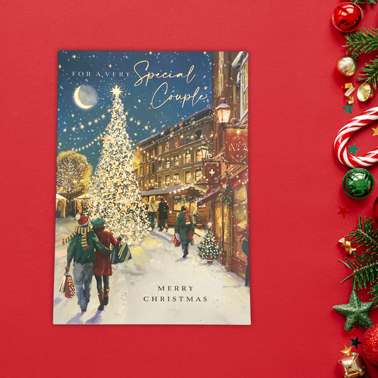 Special Couple Christmas Card - Christmas Shopping