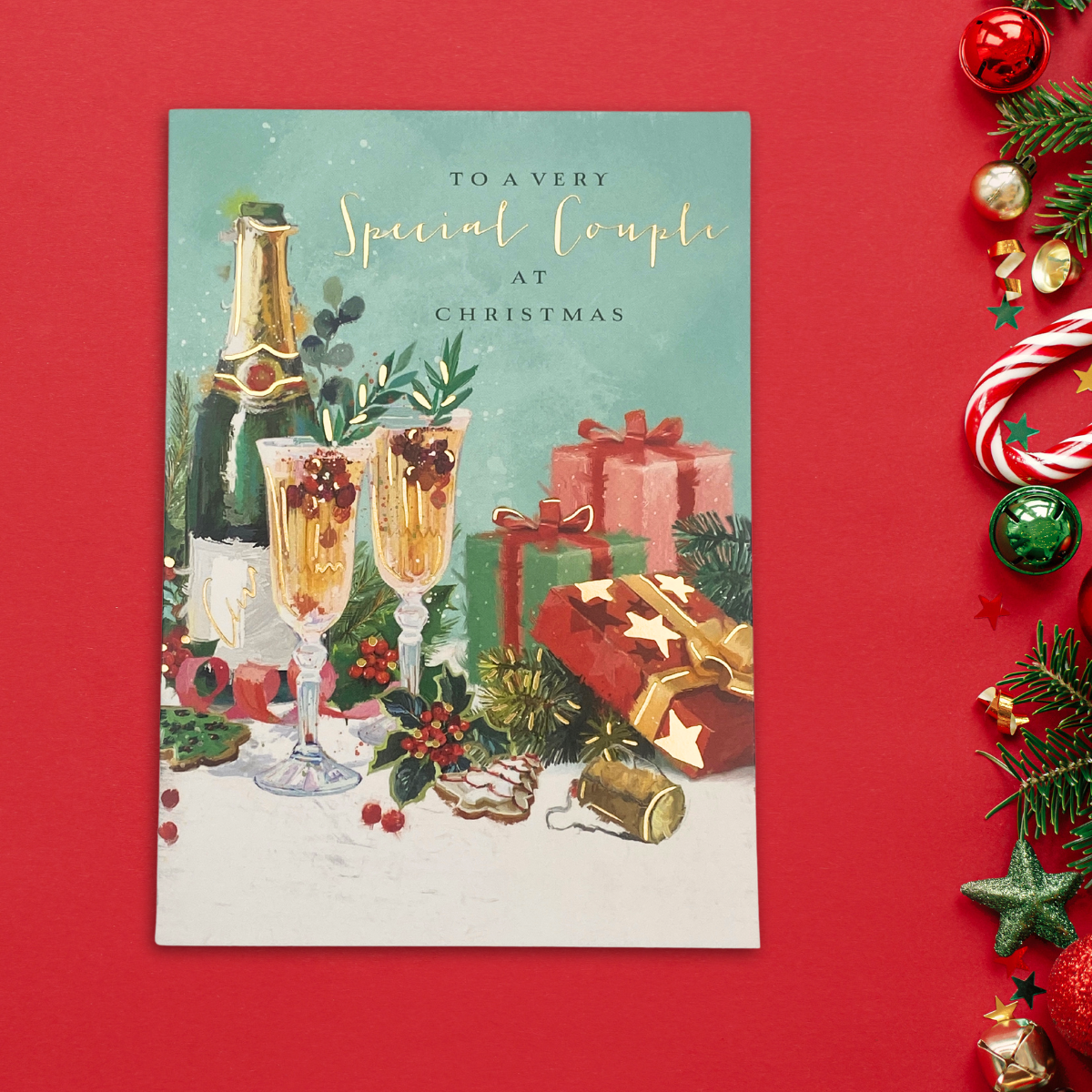 Special Couple Christmas Card - Festive Fizz