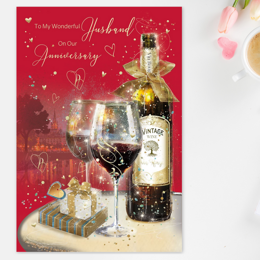 Husband Anniversary Card - Grace Wine & Gift