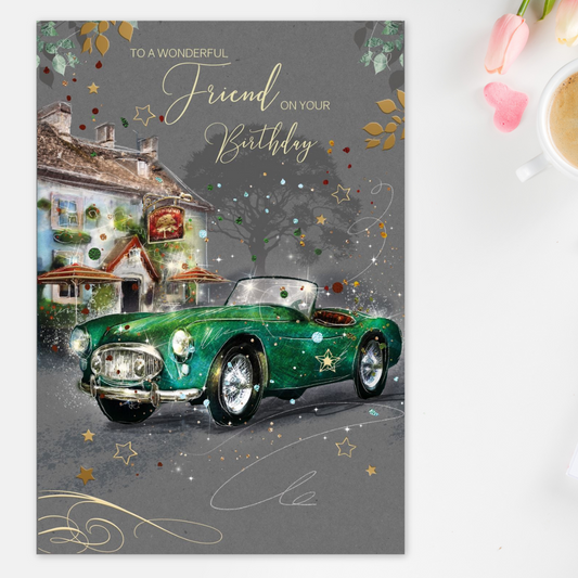 Friend Birthday Card - Grayson Classic Car
