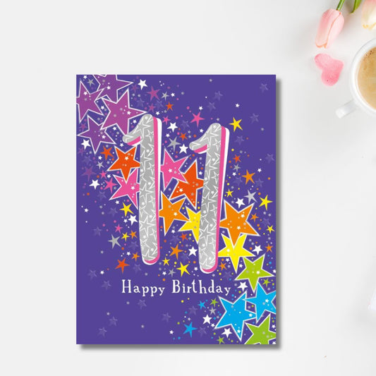 11th Birthday Card - All The Rage Juniors Balloons