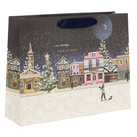 Christmas Gift Bag Large - Landscape Nostalgia Lane