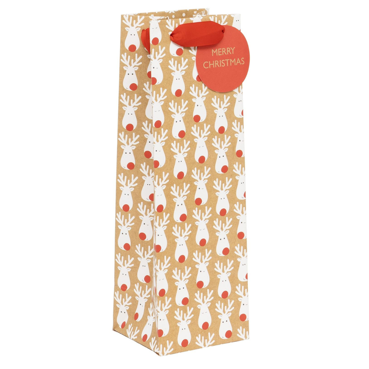 Christmas Gift Bottle Bag - Terrific Reindeer