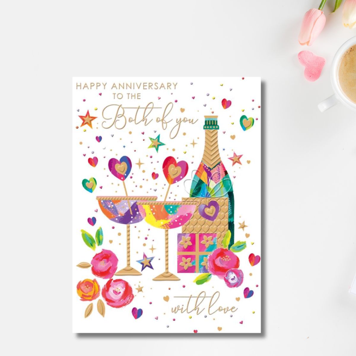 Happy Anniversary Card - Both Of You With Love