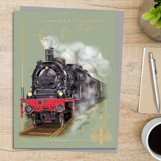 Aspire Birthday Card - Steam Train