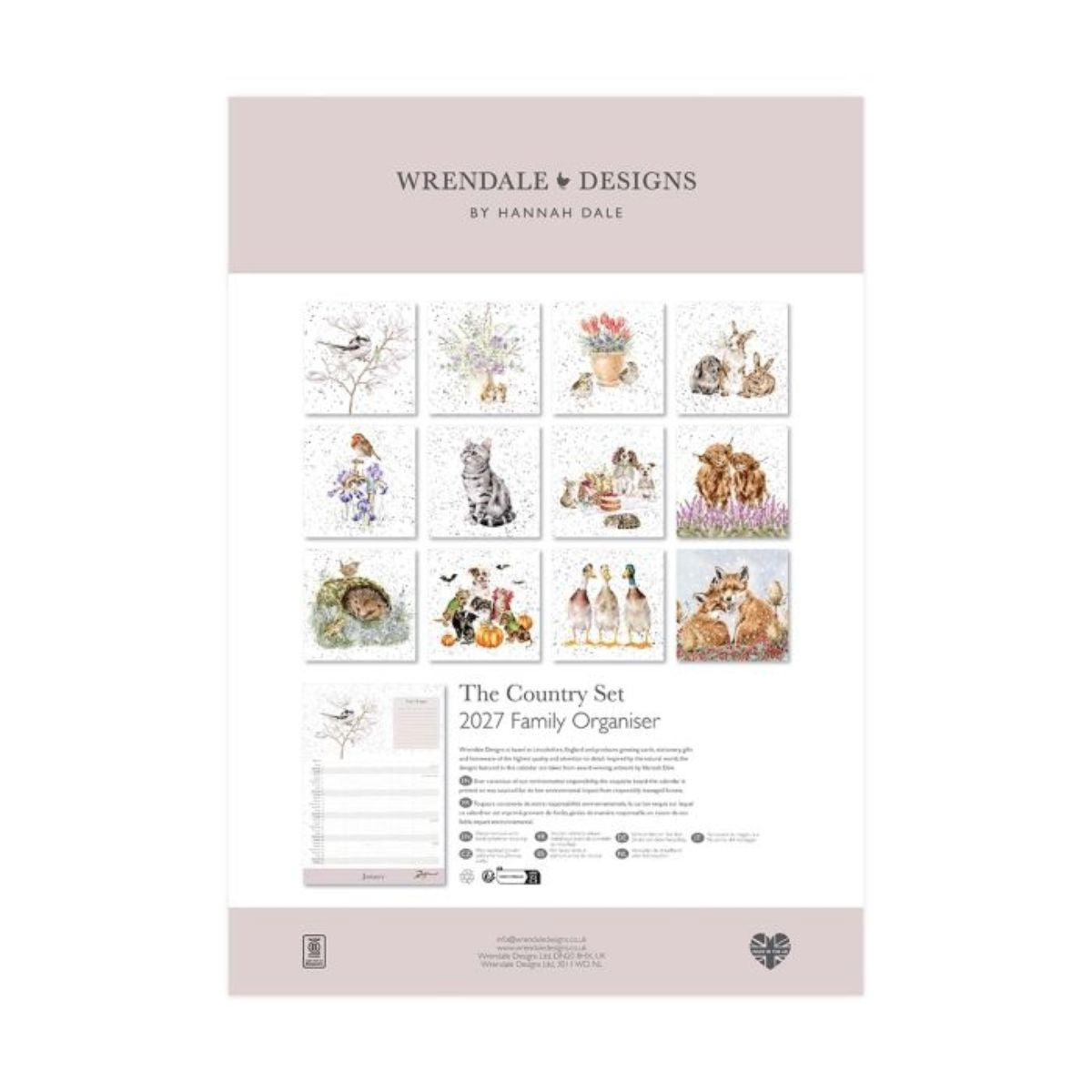 Wrendale Calendar 2027 - The Country Set Family Organiser
