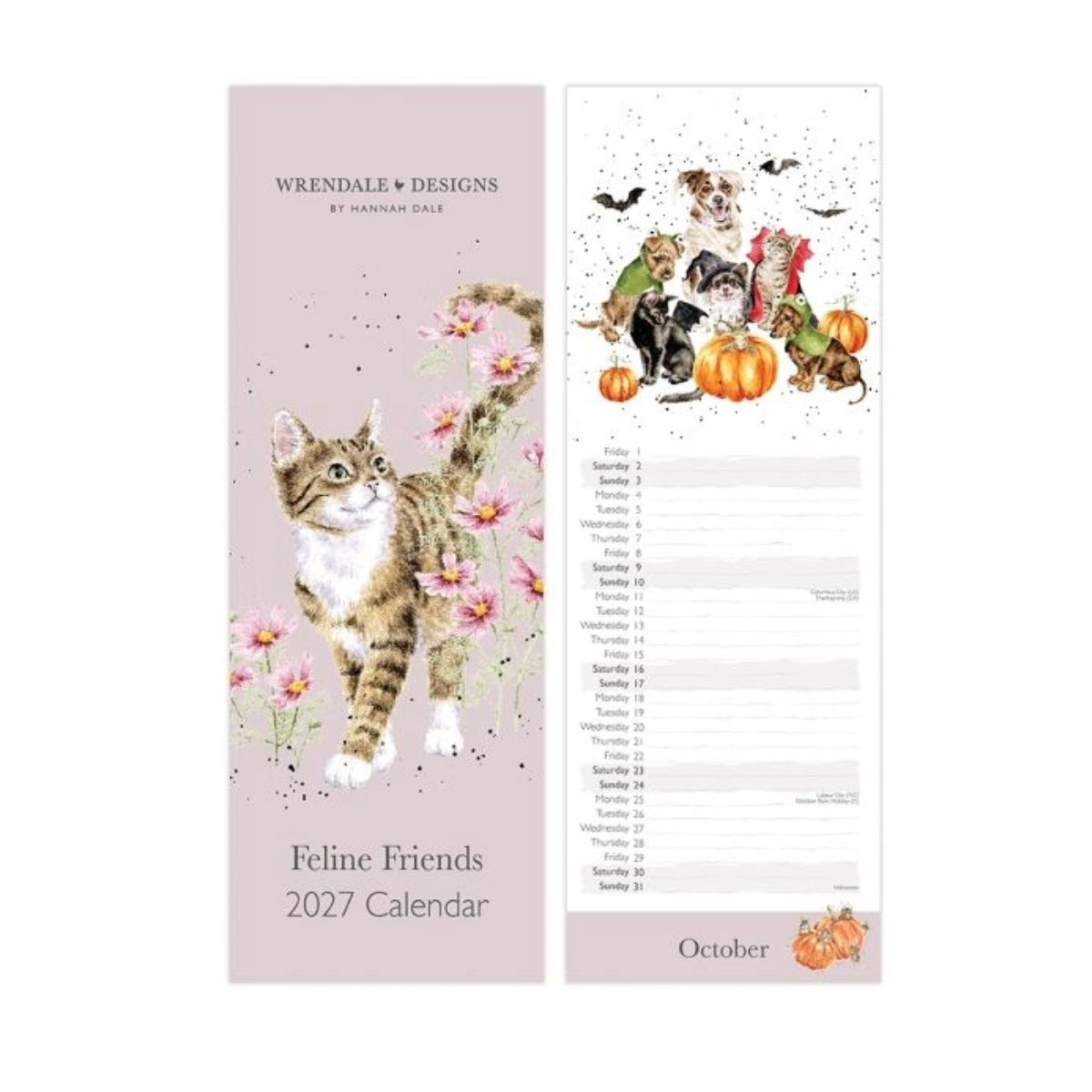 Wrendale Calendar 2027 - Feline Friends Slim Calendar