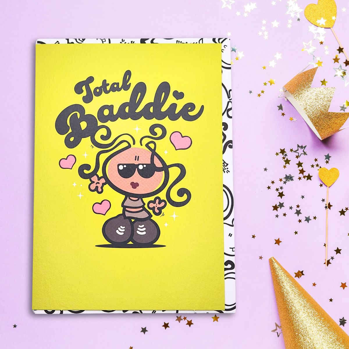 Bubblegum Birthday Card - Total Baddie
