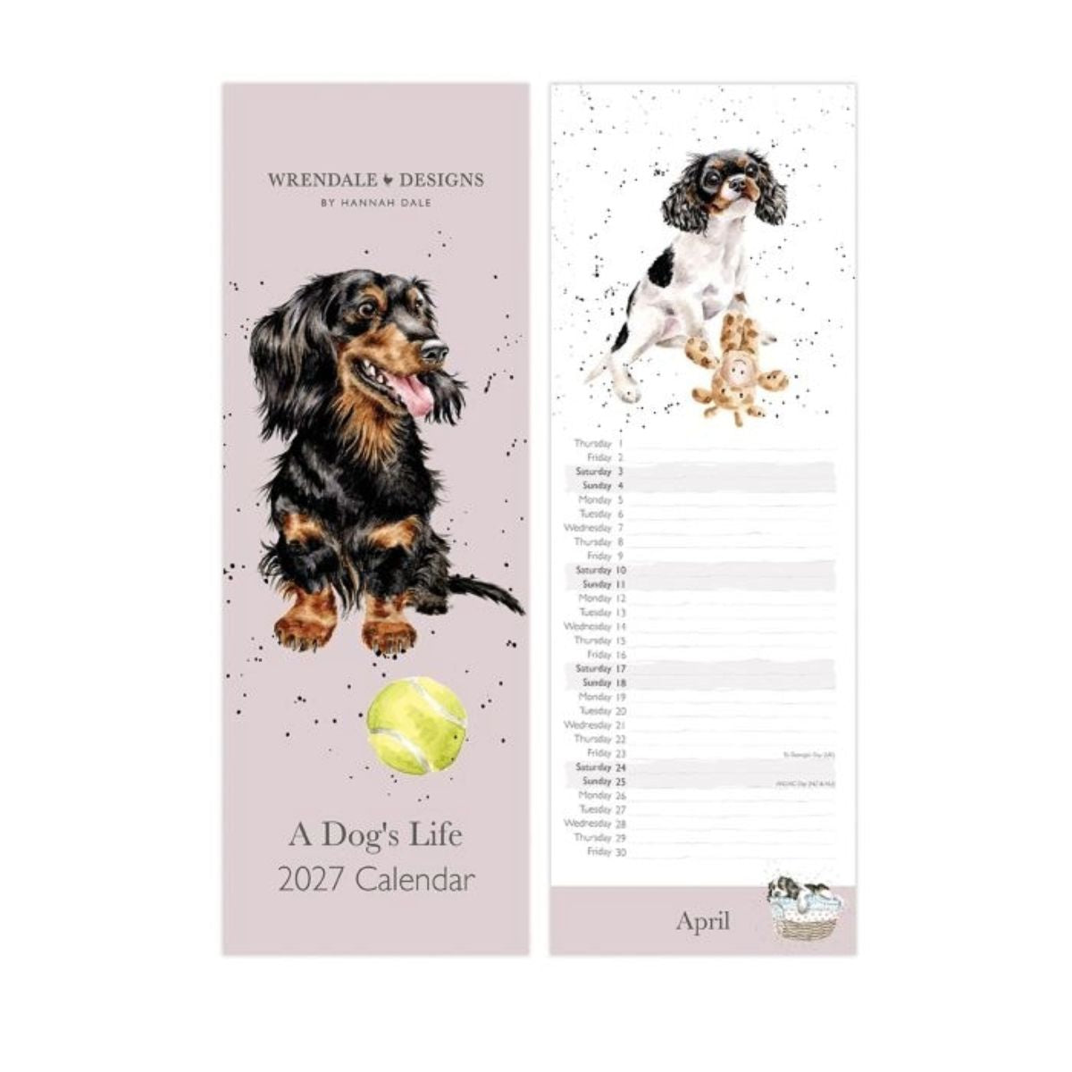 Wrendale Calendar 2027 - A Dog's Life Slim Calendar
