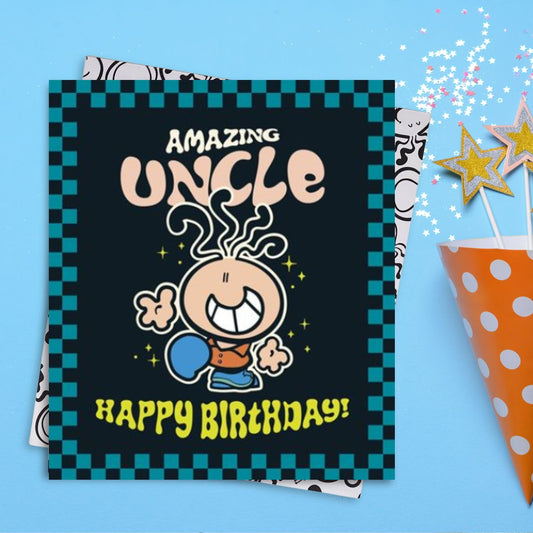 Uncle Birthday Card - Bubblegum