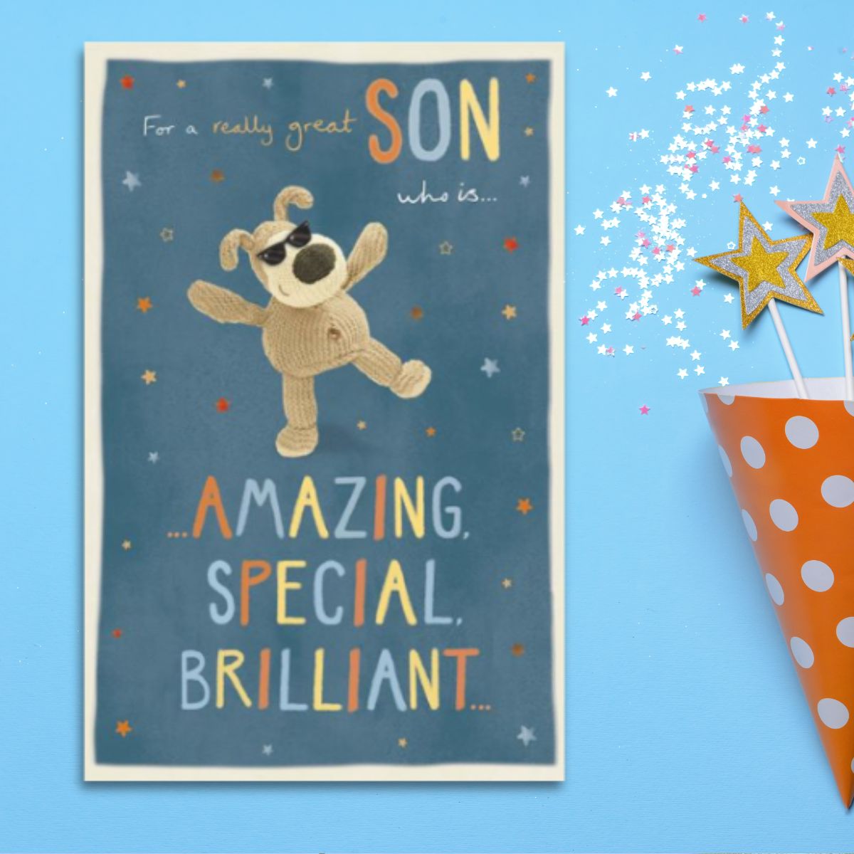 Son Birthday Card - Boofle Bear Amazing, Special, Brilliant...