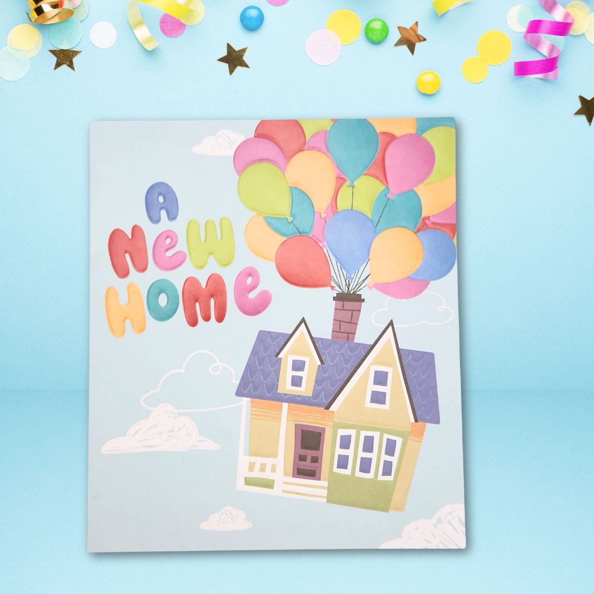 New Home Card - Balloons In The Sky