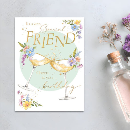 Friend Birthday Card - Cheers To Your Birthday