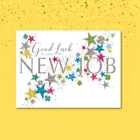 New Job Card - Congratulations Star Text
