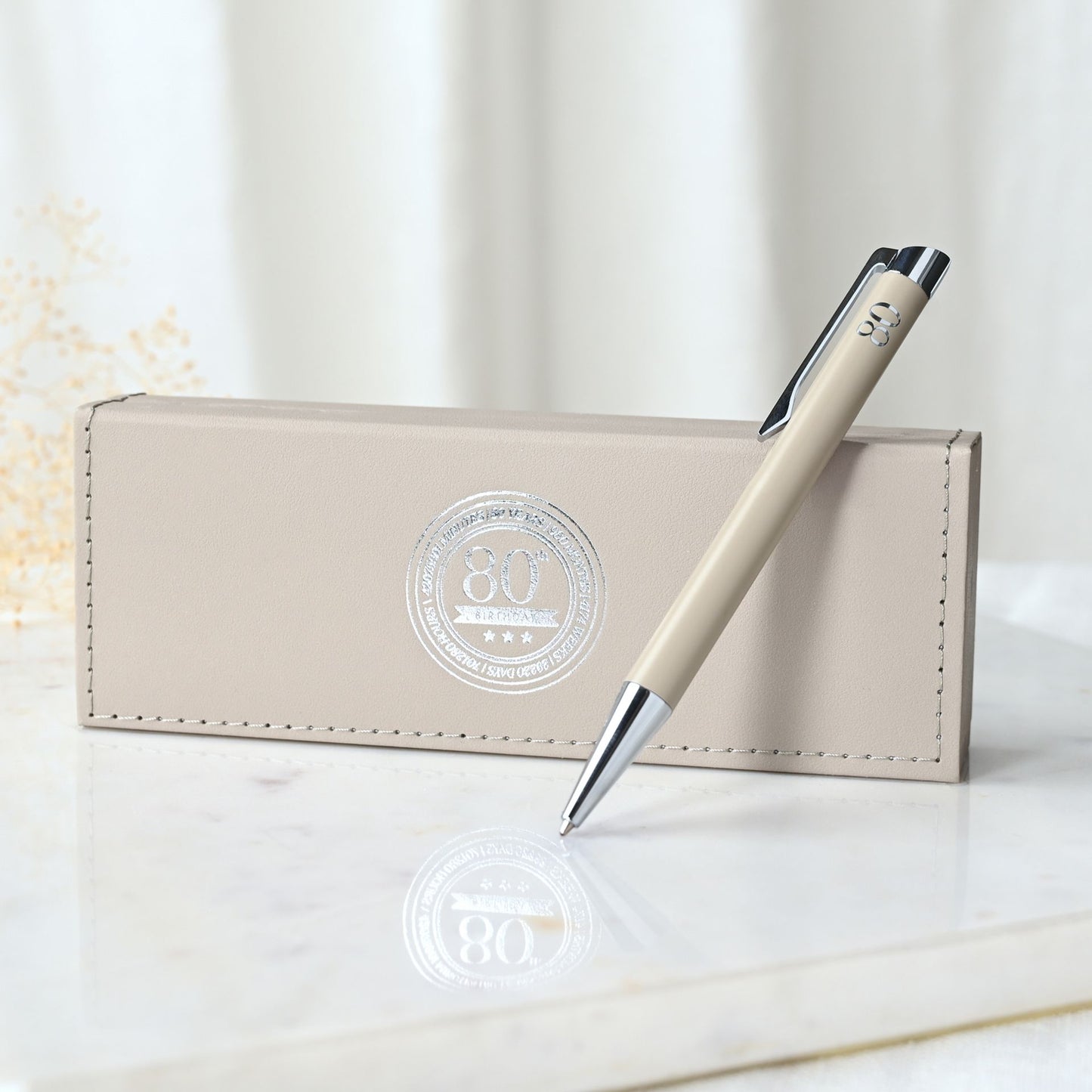 Age 80 Gift - Milestones Pen In Gift Box