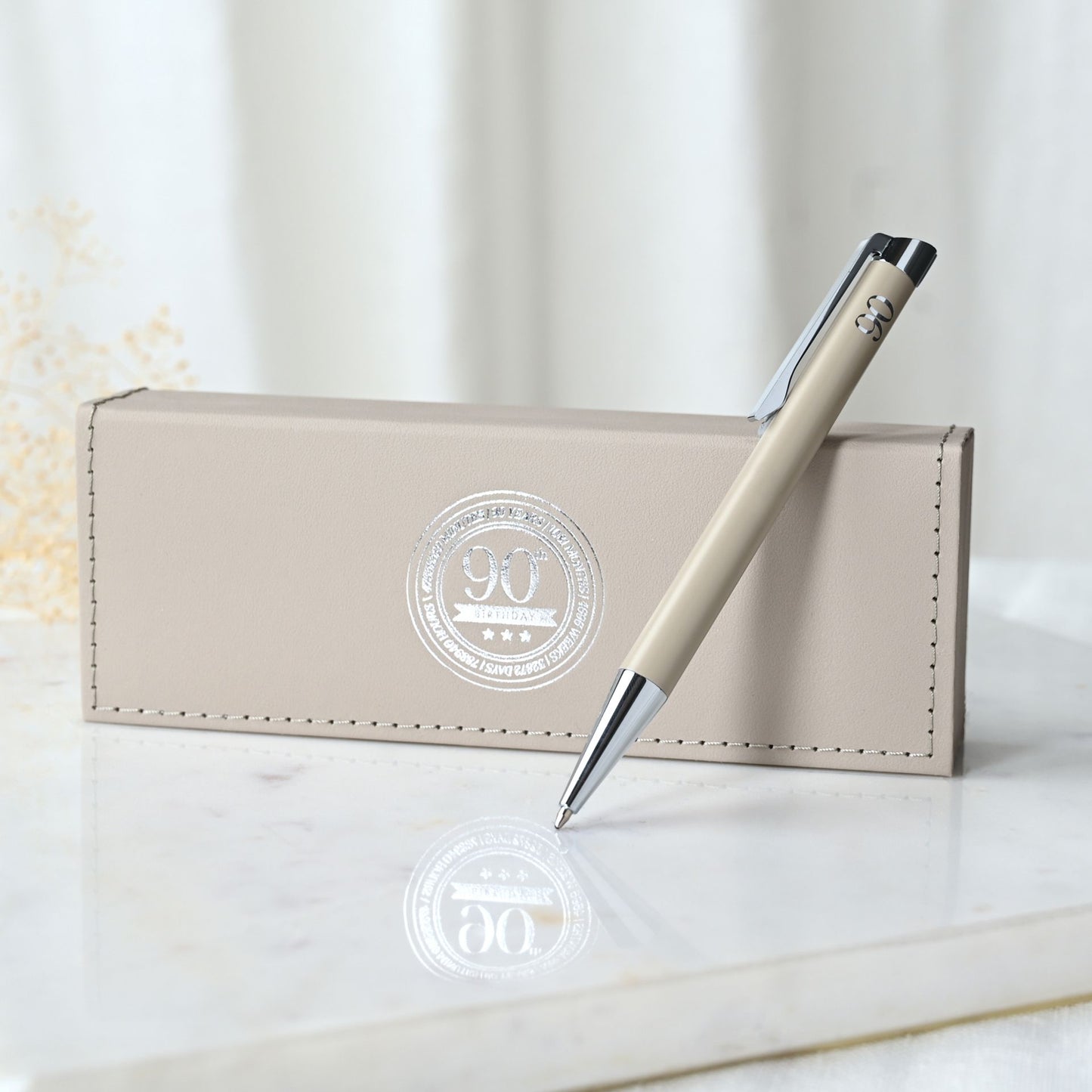 Age 90 Gift - Milestones Pen In Gift Box