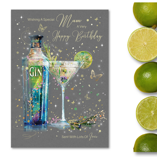 Mum Birthday Card - Large Grace Gin Cocktails