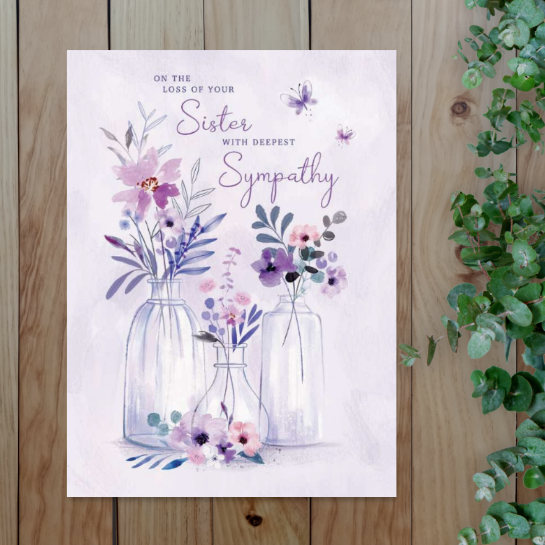 Sympathy Card Loss Of Sister - Lilac Blooms