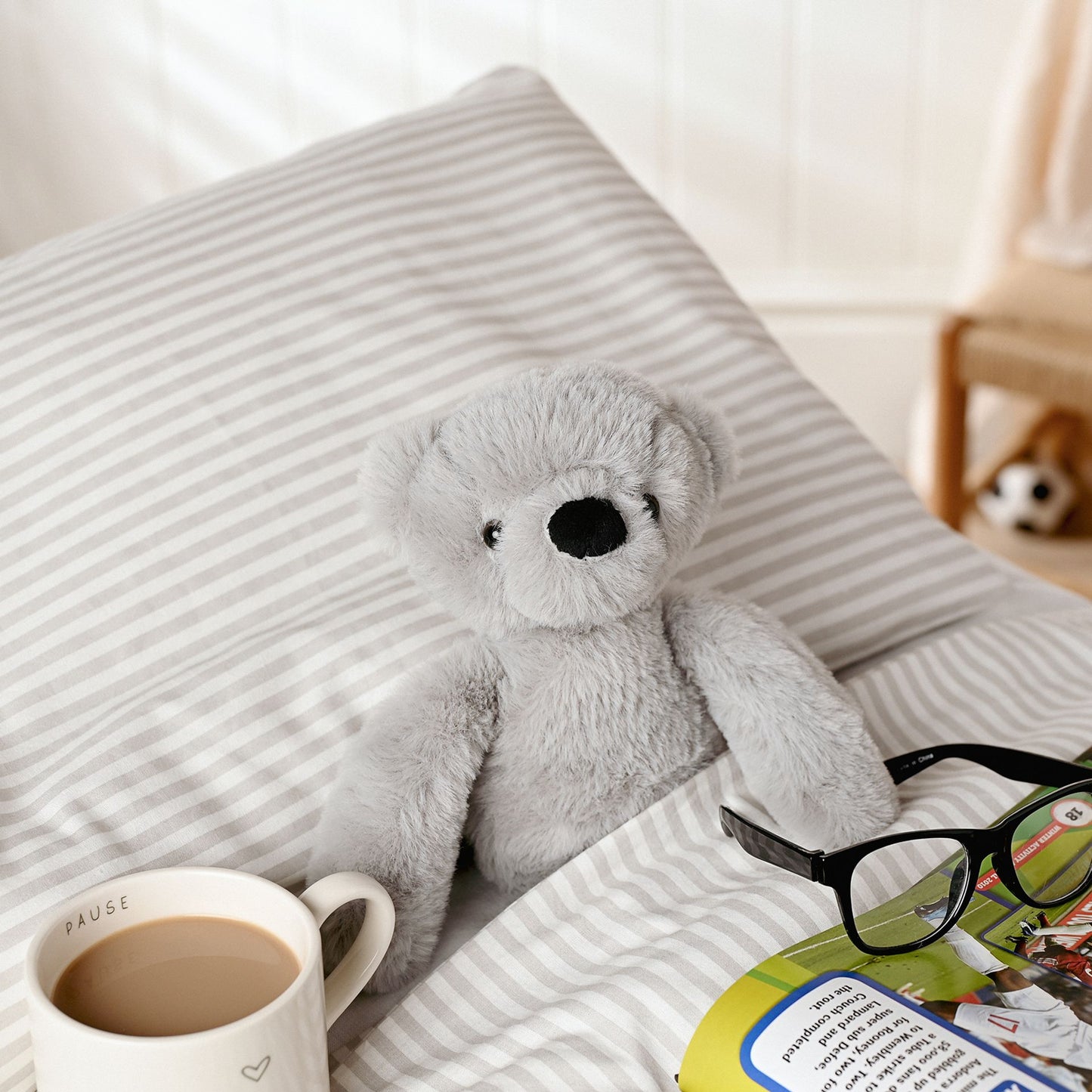Softies - Ste The Plush Long Leg Grey Teddy Bear 30 cm