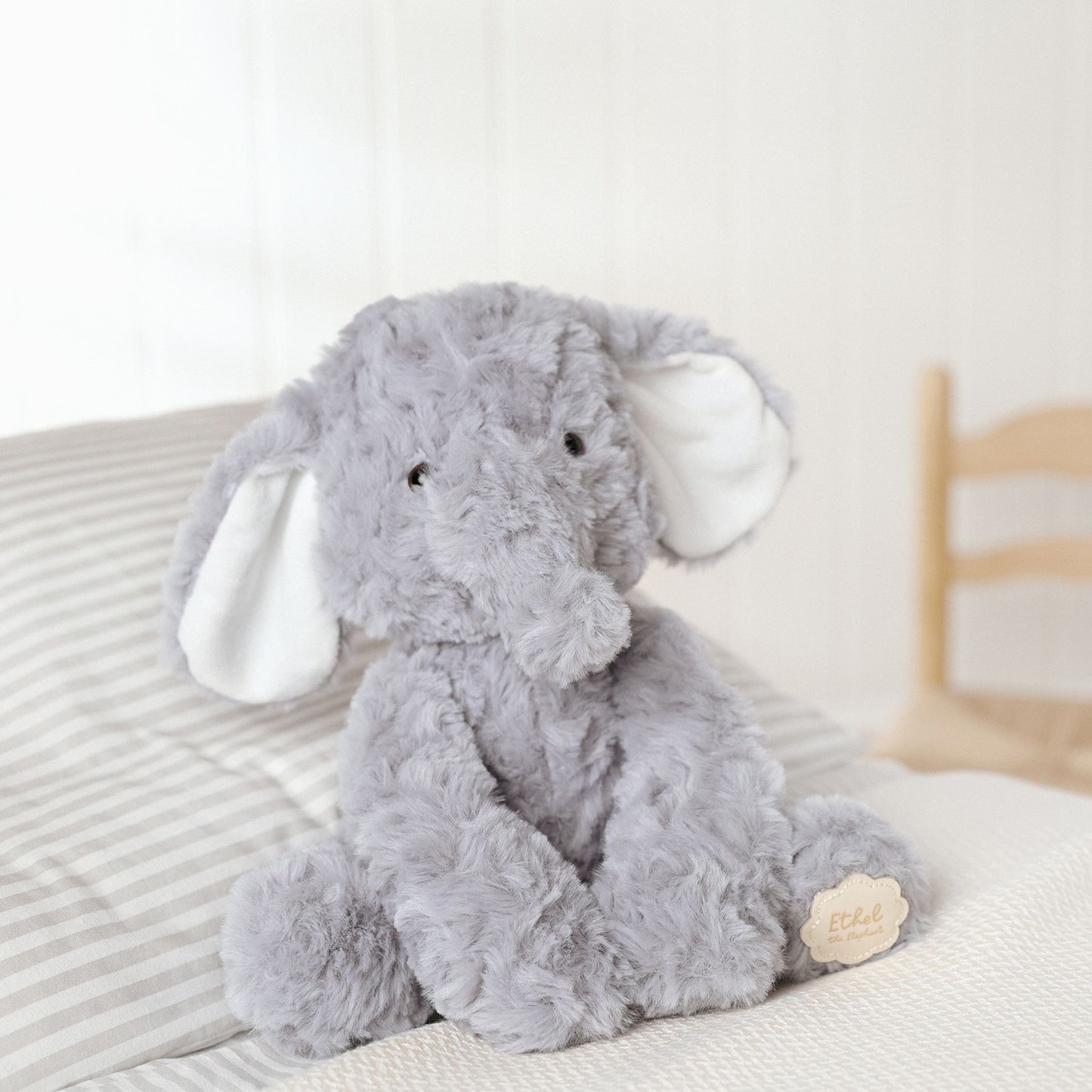 Softies - Ethel The Plush Sitting Grey Elephant 22 cm