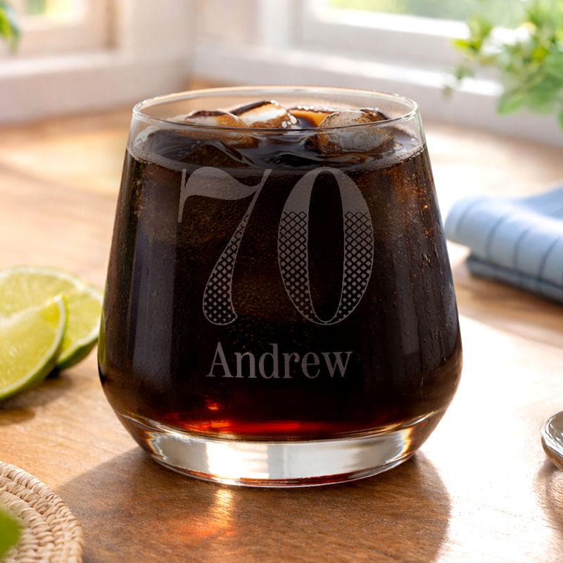 Age 70 Gift - Personalised Big Age Tumbler