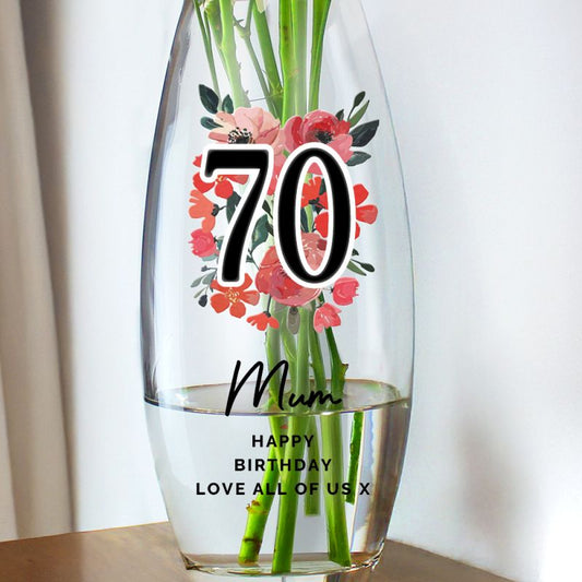 Age 70 Gift - Bullet Vase