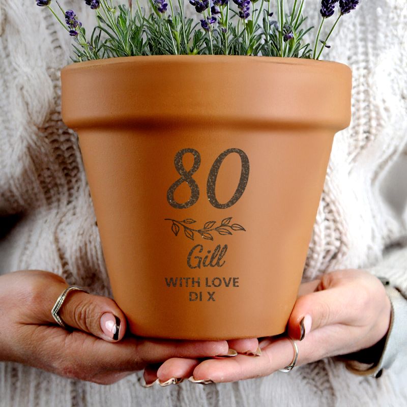 Age 85 Gift - Personalised Terracotta Plant Pot